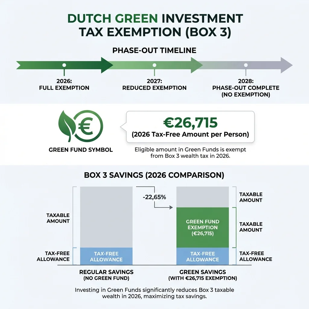 Groen beleggen vrijstelling infographic