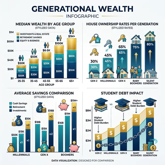Vermogensvergelijking per generatie