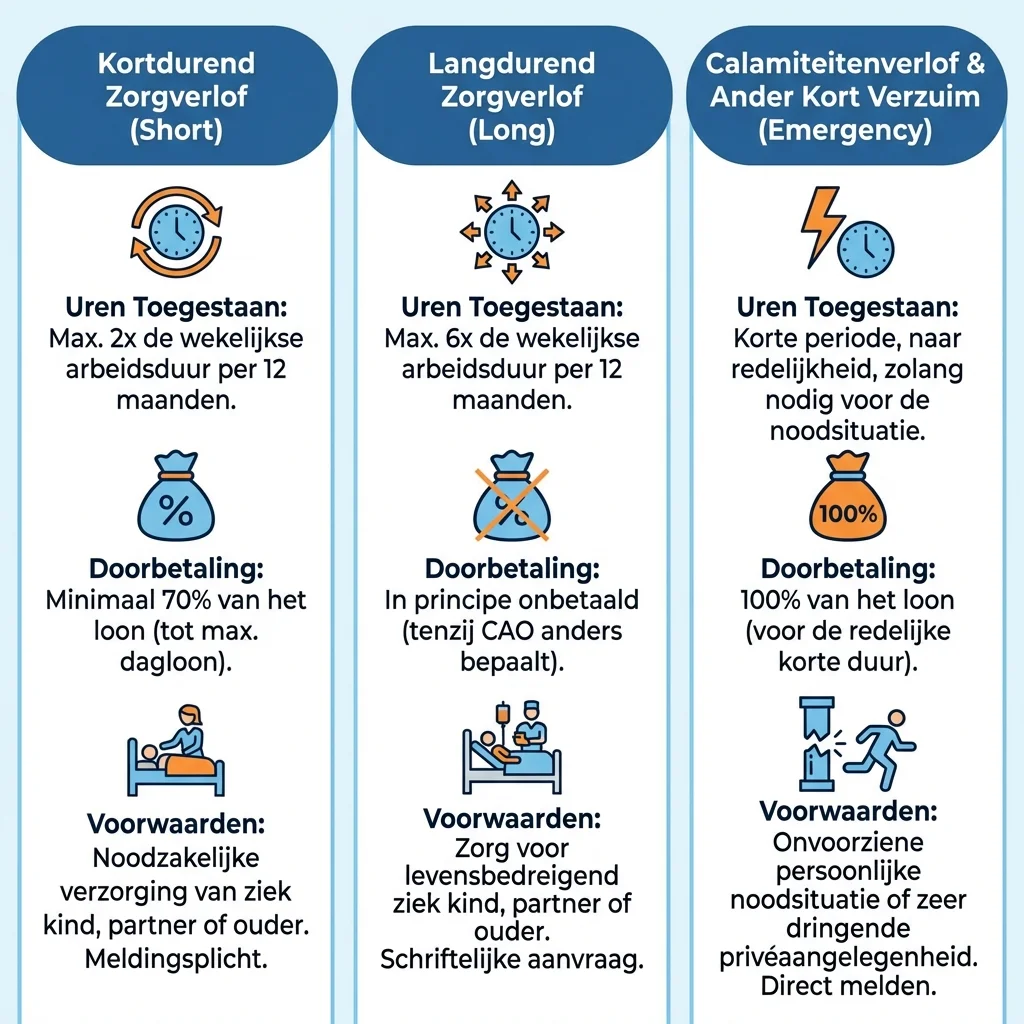 Zorgverlof types vergelijking